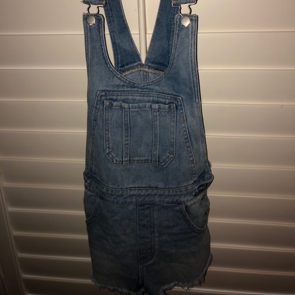 denim shorts overalls